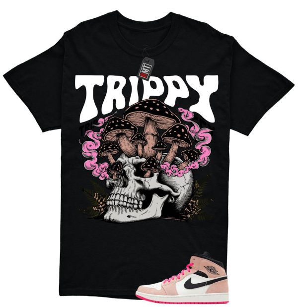 Jordan 1 Mid SE Crimson Tint Hyper Pink Match T-shirt, Trippy Jezsport.com