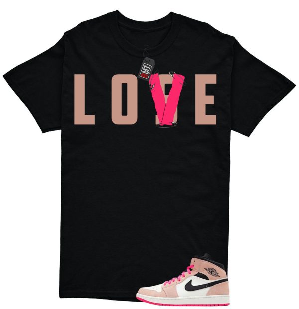 Jordan 1 Mid SE Crimson Tint Hyper Pink Match T-shirt, Love Lose Jezsport.com