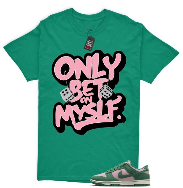 Dunk Low Pink Malachite Medium Soft Sail Match T-shirt, Bet on My Self Jezsport.com