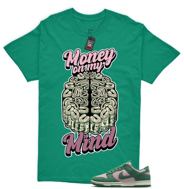 Dunk Low Pink Malachite Medium Soft Sail Match T-shirt, Money Jezsport.com