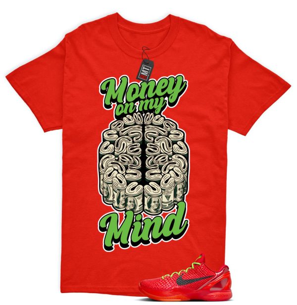 Kobe 6 Protro Reverse Grinch Match T-shirt, Money Tee Matching Reverse 6 Protro Bright Crimson Electric Green Jezsport.com