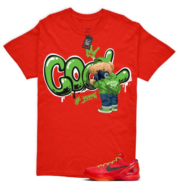 Kobe 6 Protro Reverse Grinch Match T-shirt, Cool Tee Matching Reverse 6 Protro Bright Crimson Electric Green Jezsport.com