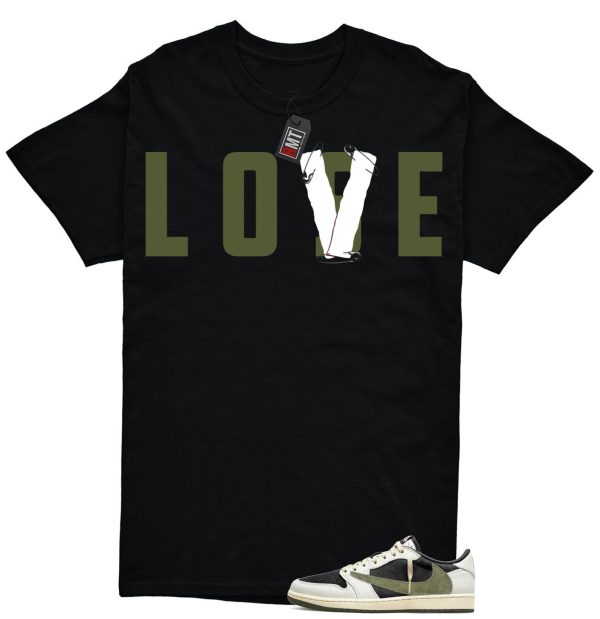 Jordan 1 Retro Low OG SP Travis Scott Olive Match T-shirt, Love Lose Jezsport.com