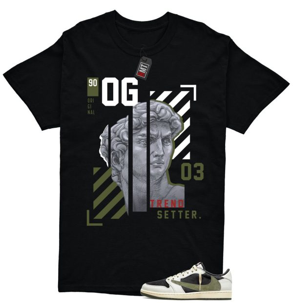 Jordan 1 Retro Low OG SP Travis Scott Olive Match T-shirt, OG Jezsport.com