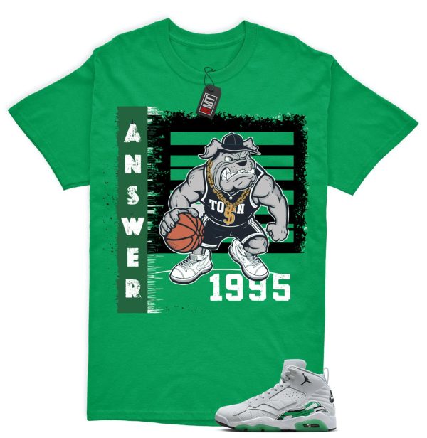 Jordan MVP Lucky Green Pure Platinum White Match T-shirt, Answer Jezsport.com