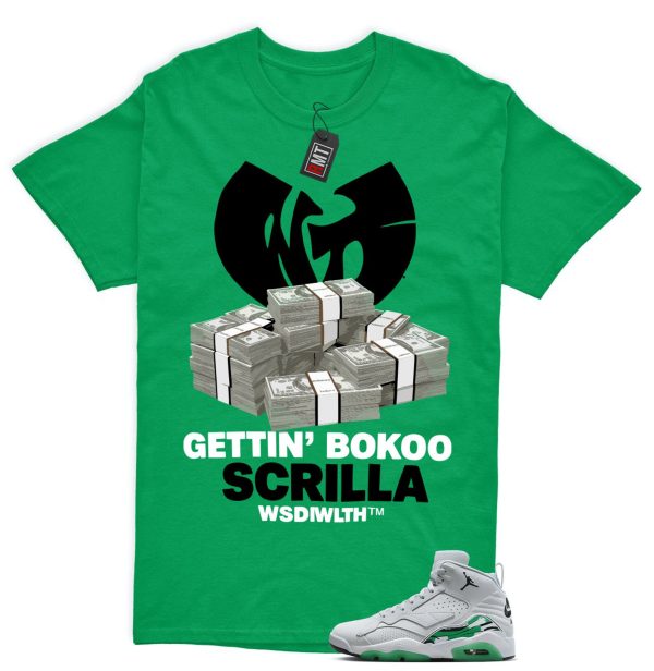 Jordan MVP Lucky Green Pure Platinum White Match T-shirt, Scrilla Jezsport.com