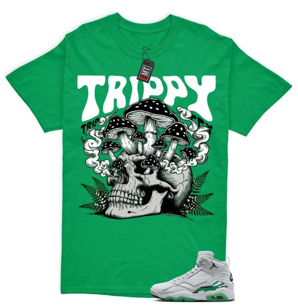 Jordan MVP Lucky Green Pure Platinum White Match T-shirt, Trippy Jezsport.com