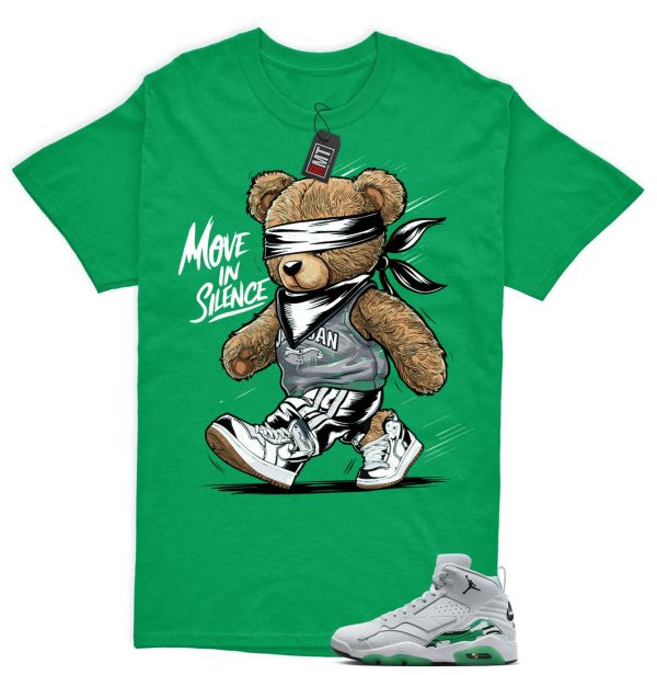 Jordan MVP Lucky Green Pure Platinum White Match T-shirt, Move In Silence Jezsport.com