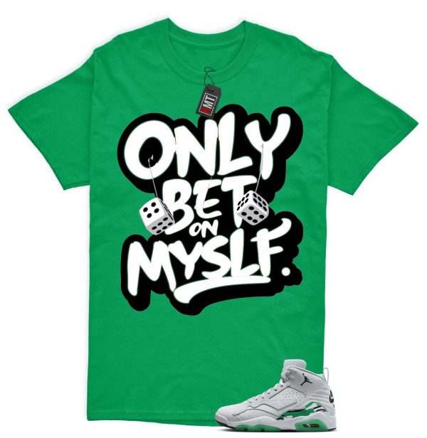 Jordan MVP Lucky Green Pure Platinum White Match T-shirt, Bet on Myslf Jezsport.com