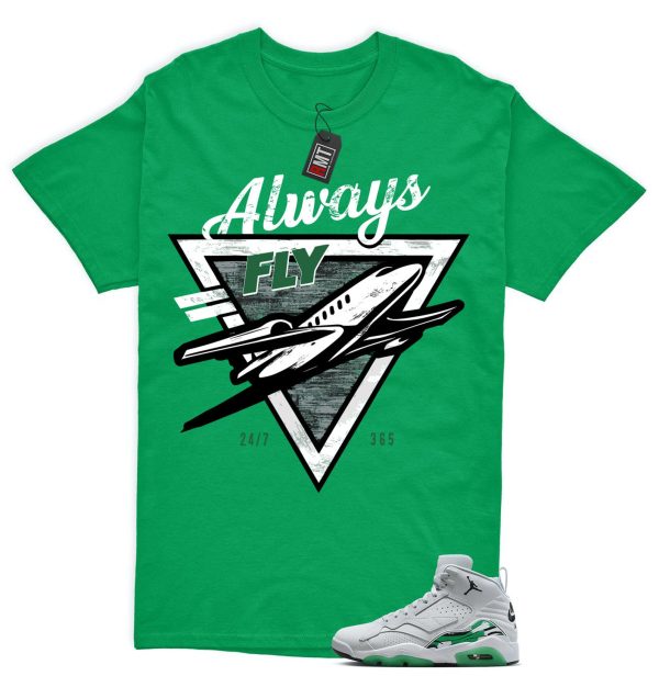 Jordan MVP Lucky Green Pure Platinum White Match T-shirt, Always Fly Jezsport.com