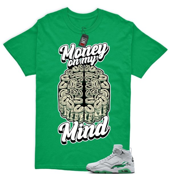 Jordan MVP Lucky Green Pure Platinum White Match T-shirt, Money Jezsport.com