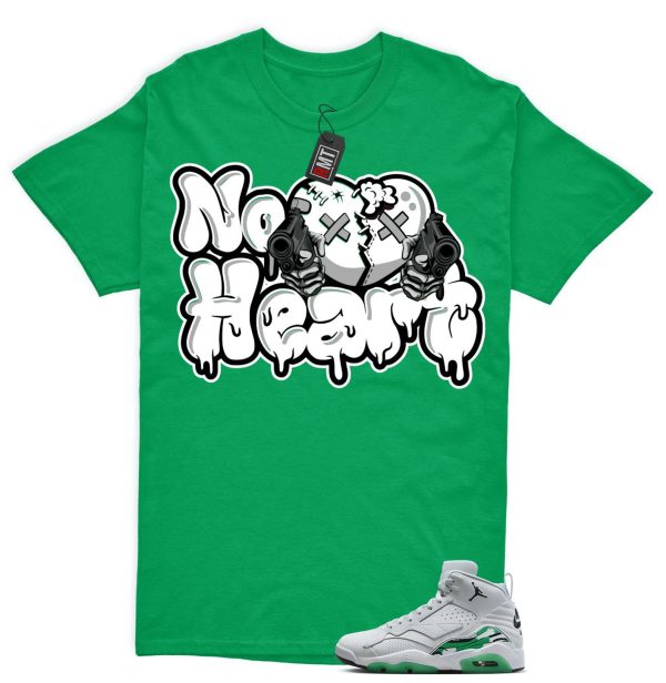 Jordan MVP Lucky Green Pure Platinum White Match T-shirt, No Heart Jezsport.com