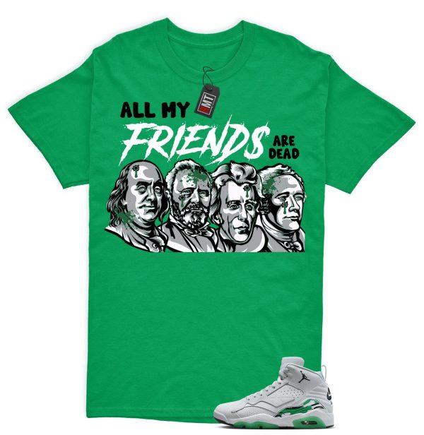 Jordan MVP Lucky Green Pure Platinum White Match T-shirt, All My Friends Jezsport.com