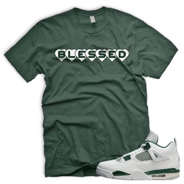 BLSSDHRTS Air J 4 Retro Oxidized Green White T-shirt Match Sneaker Jezsport.com