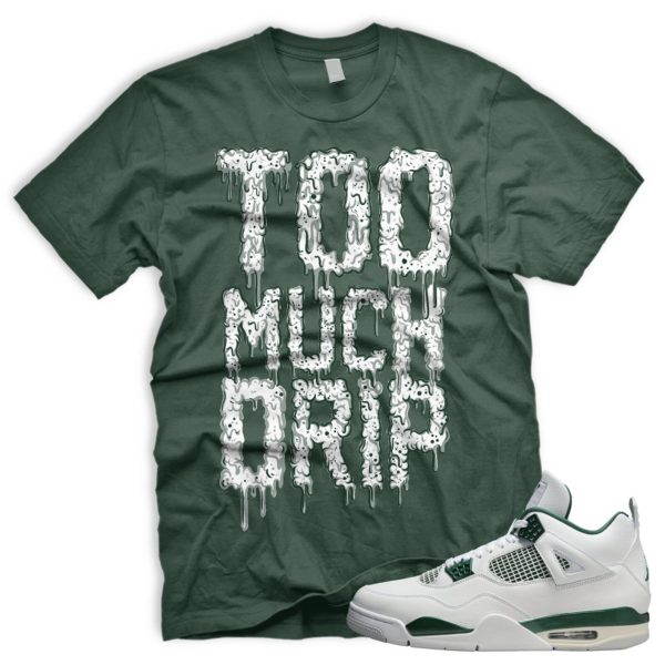 DRIP Air J 4 Retro Oxidized Green White Tshirt Match Sneaker Jezsport.com