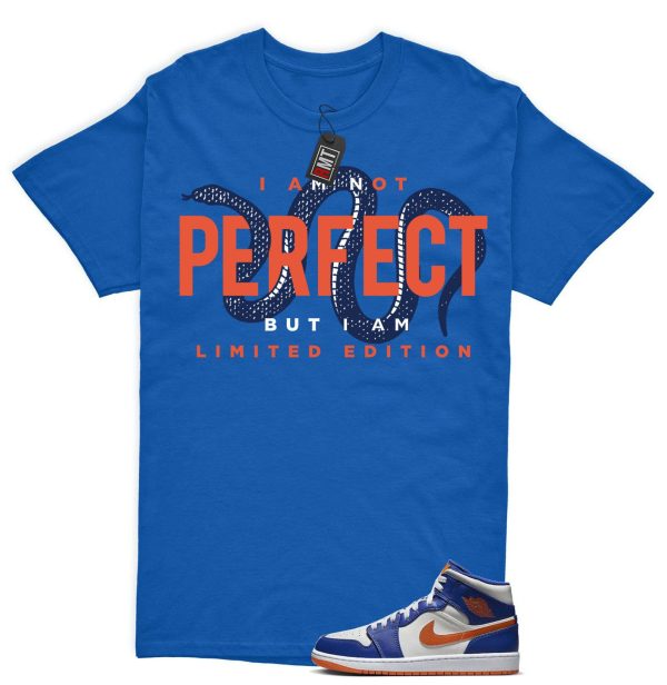 Jordan 1 Mid Knicks Sail Game Royal Rush Orange Phantom Match T-shirt, Limited Edition Jezsport.com