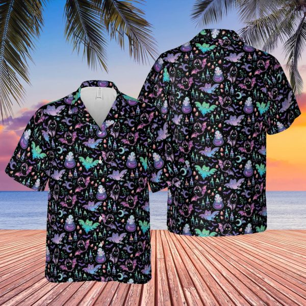 Halloween Creepy Bats Hawaiian Shirt, Gothic Halloween Hawaiian Shirt, Summer Shirt For Men and Women Jezsport.com