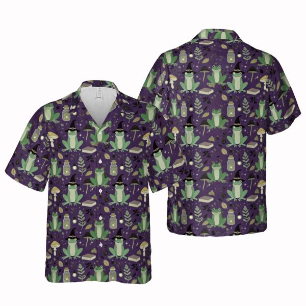 Witch Swamp Hawaiian Shirt, Witch Toad Mushroom Hawaiian Shirt, Summer Shirt For Men and Women Jezsport.com