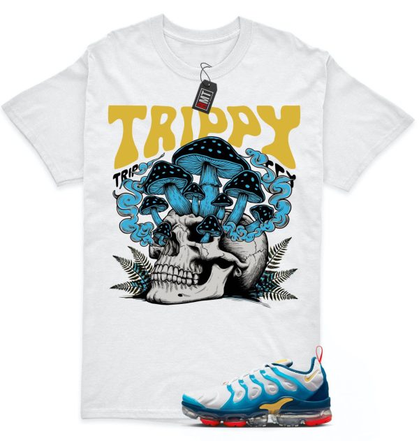 Air Vapormax Plus White Citron Pulse Industrial Blue Match T-shirt, Trippy Jezsport.com