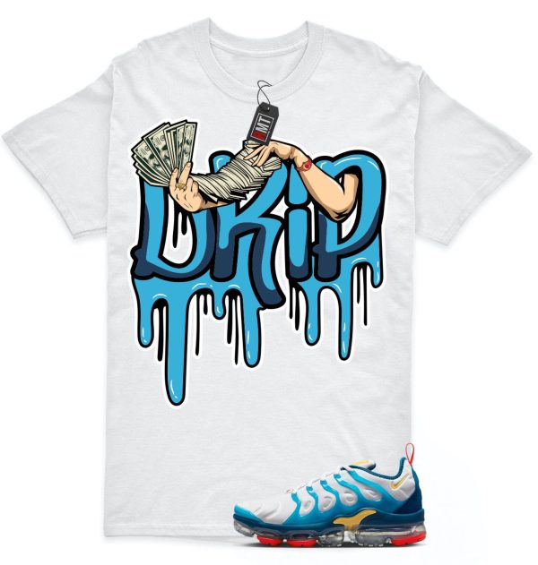 Air Vapormax Plus White Citron Pulse Industrial Blue Match T-shirt, Drip Jezsport.com