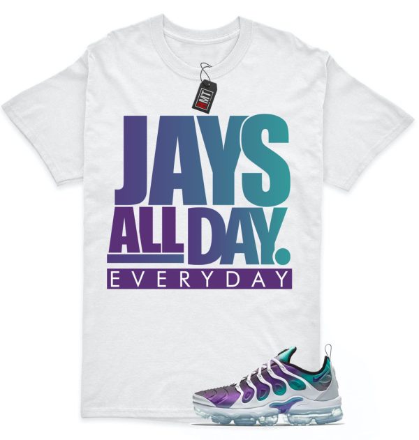 Air Max Vapormax Plus Grape Fierce Purple White Match T-shirt, Jays All Day Jezsport.com