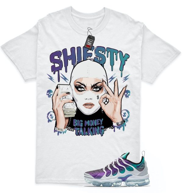 Air Max Vapormax Plus Grape Fierce Purple White Match T-shirt, Money Talking Jezsport.com