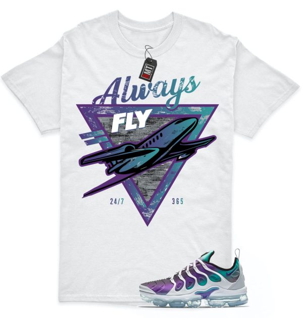 Air Max Vapormax Plus Grape Fierce Purple White Match T-shirt, Always Fly Jezsport.com