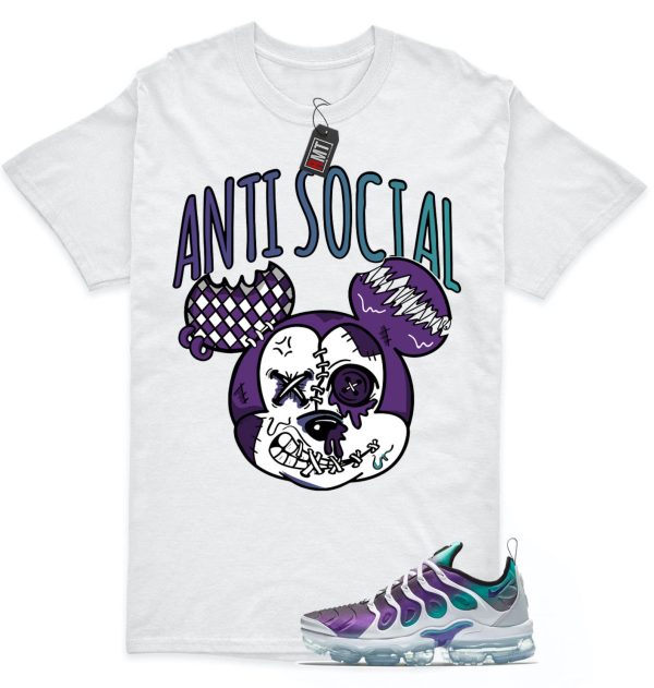 Air Max Vapormax Plus Grape Fierce Purple White Match T-shirt, Anti Social Jezsport.com