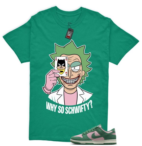 Dunk Low Pink Malachite Medium Soft Sail Match T-shirt, Why So Schwifty Jezsport.com