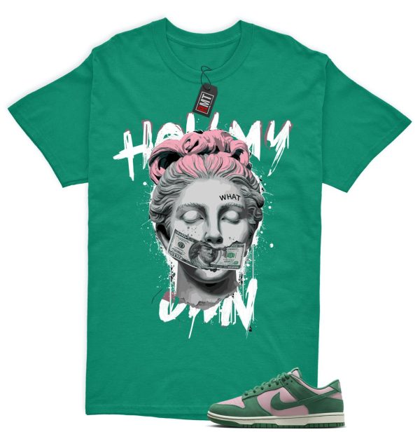 Dunk Low Pink Malachite Medium Soft Sail Match T-shirt, Hold My Own Jezsport.com