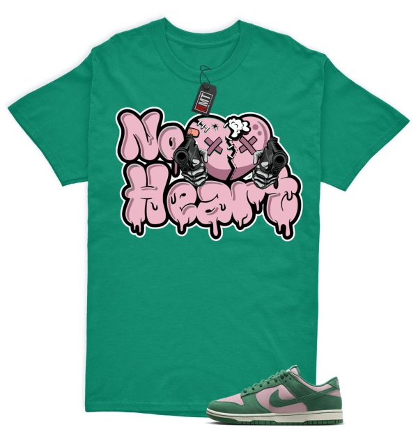 Dunk Low Pink Malachite Medium Soft Sail Match T-shirt, No Heart Jezsport.com