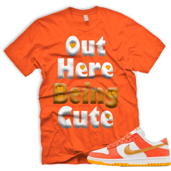 CUTE T Match Dunk Low Orange University Gold White Jezsport.com