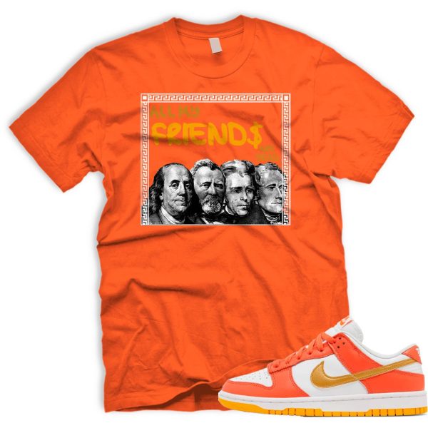 FRNDS T-Shirt Match Dunk Low Orange University Gold White Jezsport.com