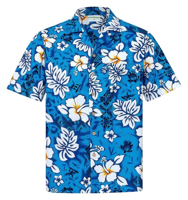 Classic Flowers Blue Hawaiian Shirt, Summer For Men and Women Jezsport.com