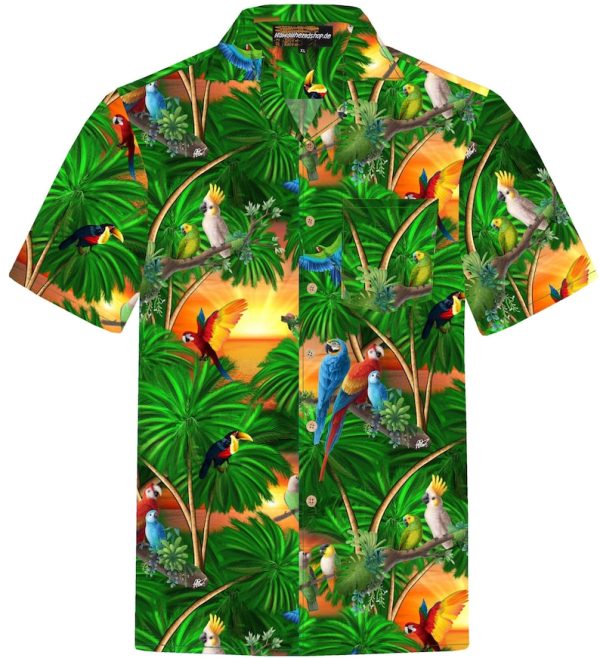 Jungle Parrots Hawaiian Shirt, Summer For Men and Women Jezsport.com