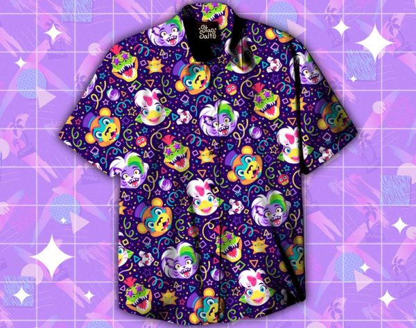 FNAF Button Up Haiwaiian Shirt, Summer Shirt For Men and Women Jezsport.com