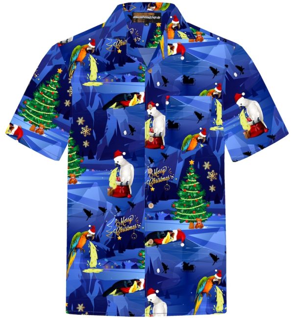 Christmas Parrots Hawaiian Shirt, Summer For Men and Women Jezsport.com