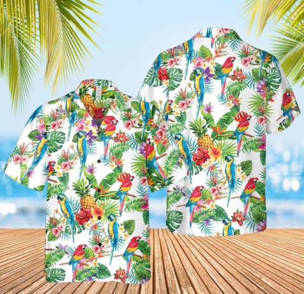 Parrot Tropical Hawaiian Shirt, Summer Shirt For Men and Women Jezsport.com