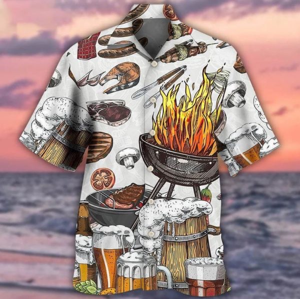 Bbq Grill And Drink Beer Hawaiian Shirt, Trendy Aloha, Beer Hawaiian Shirt, Summer Shirt For Men and Women Jezsport.com