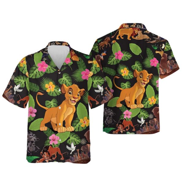 Lion King Hawaiian Shirt, Tropical Hibiscus Aloha Hawaii Shirt, Summer Shirt For Men and Women Jezsport.com