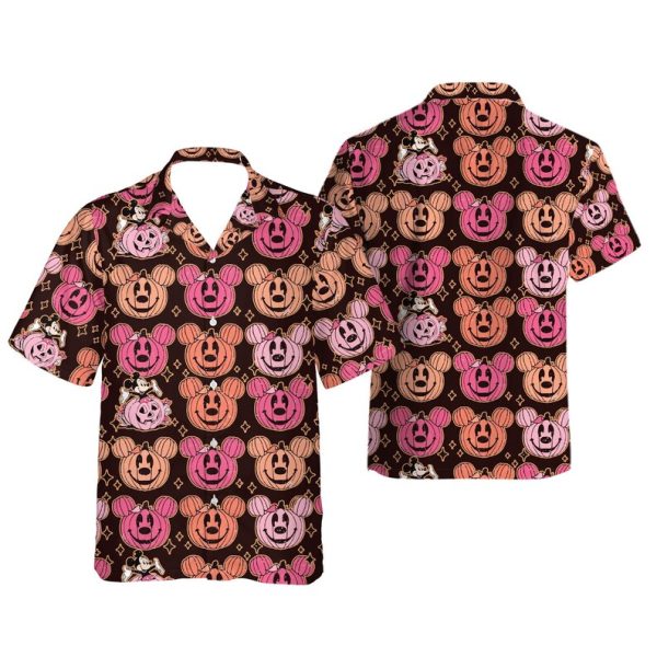 Disney Mickey Scary Pumpkin Hawaiian Shirt, Summer Shirt For Men and Women Jezsport.com