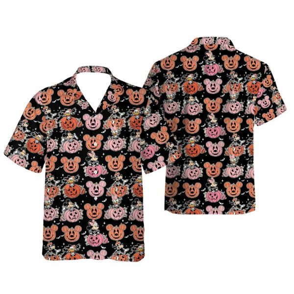 Disney Mickey Scary Pumpkin Hawaii Shirt, Summer Shirt For Men and Women Jezsport.com