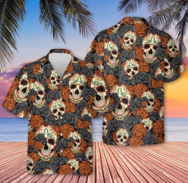 Day Of The Dead Sugar Skull Hawaiian Shirt, Mexican Day Shirt, Summer Shirt For Men and Women Jezsport.com