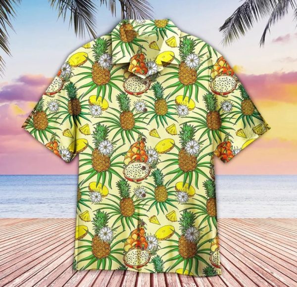 Dragon Fruit Pineapple Tropical Hawaiian Shirt, Summer Shirt For Men and Women Jezsport.com