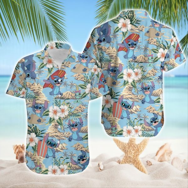 Stitch Summer Hawaiian Shirt, Stitch Hawaiian Shirt, Summer Shirt For Men and Women Jezsport.com