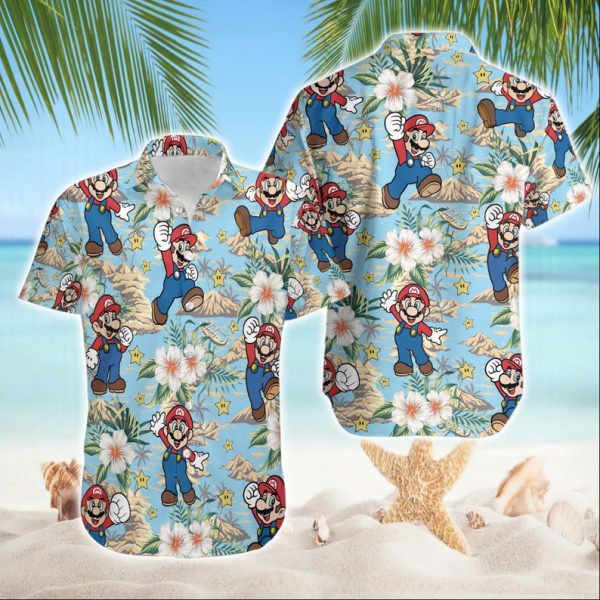 Mario Summer Hawaiian Shirt, Super Mario Hawaiian Shirt, Summer Shirt For Men and Women Jezsport.com