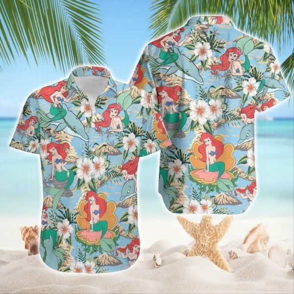 Princess Ariel Hawaiian Shirt, Disneyland Princess Hawaii Shirt, Summer Shirt For Men and Women Jezsport.com