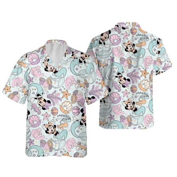 Cute Minnie Under The Ocean Hawaiian Shirt, Summer Shirt For Men and Women Jezsport.com