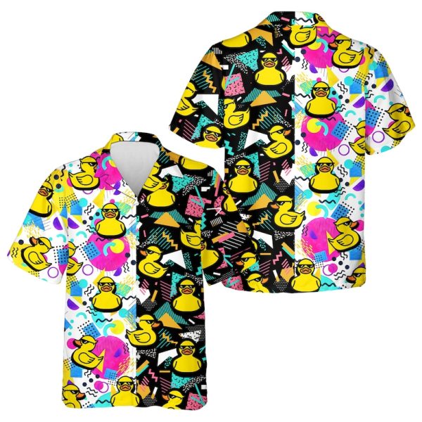 Retro Duck Hawaiian Shirt, Summer Shirt For Men and Women Jezsport.com