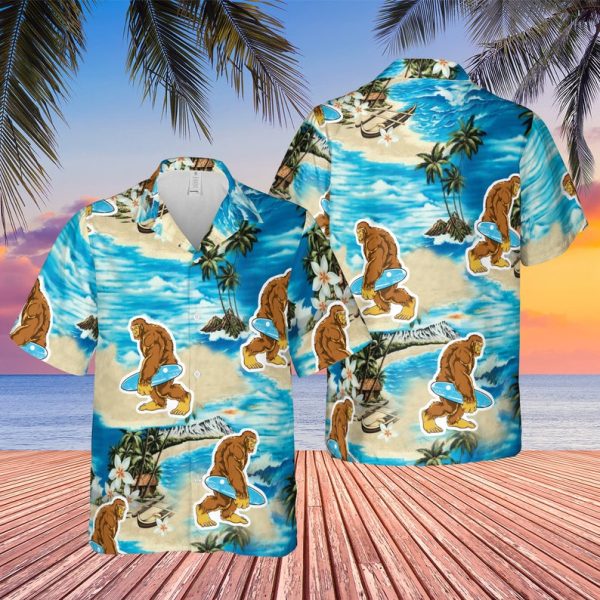 Bigfoot Hawaiian Shirt Tropical Bigfoot Hawaiian Shirt, Summer Shirt For Men and Women Jezsport.com